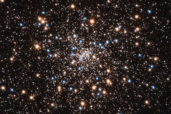 The stellar cluster NGC 6397, captured by the Hubble Space Telescope, is 13 billion years old and contains about 250,000 stars, all of them old, small and dim.